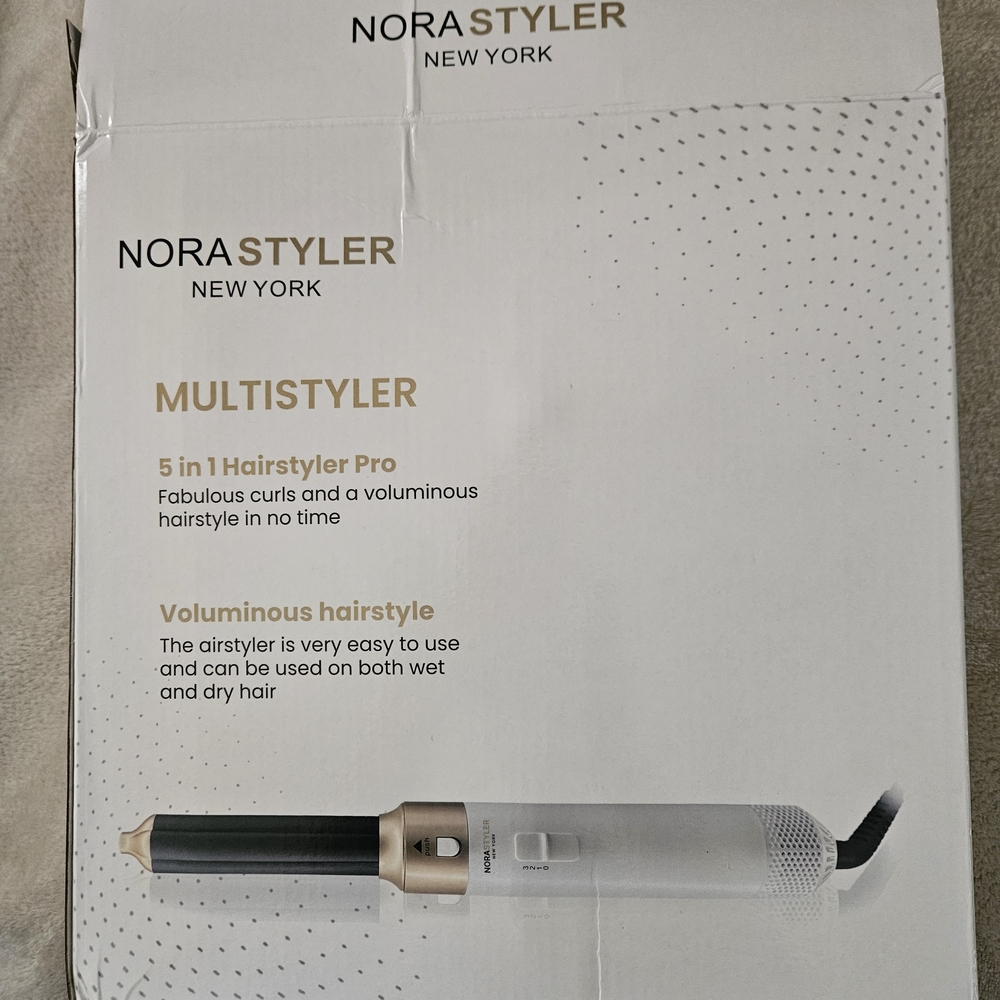 NoraStyler Multistyler 5-in-1 Hair Styler Pro — White & Gold